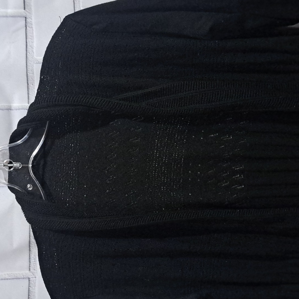 Classy Black Women's Cardigan Sweater - Picture 2 of 6